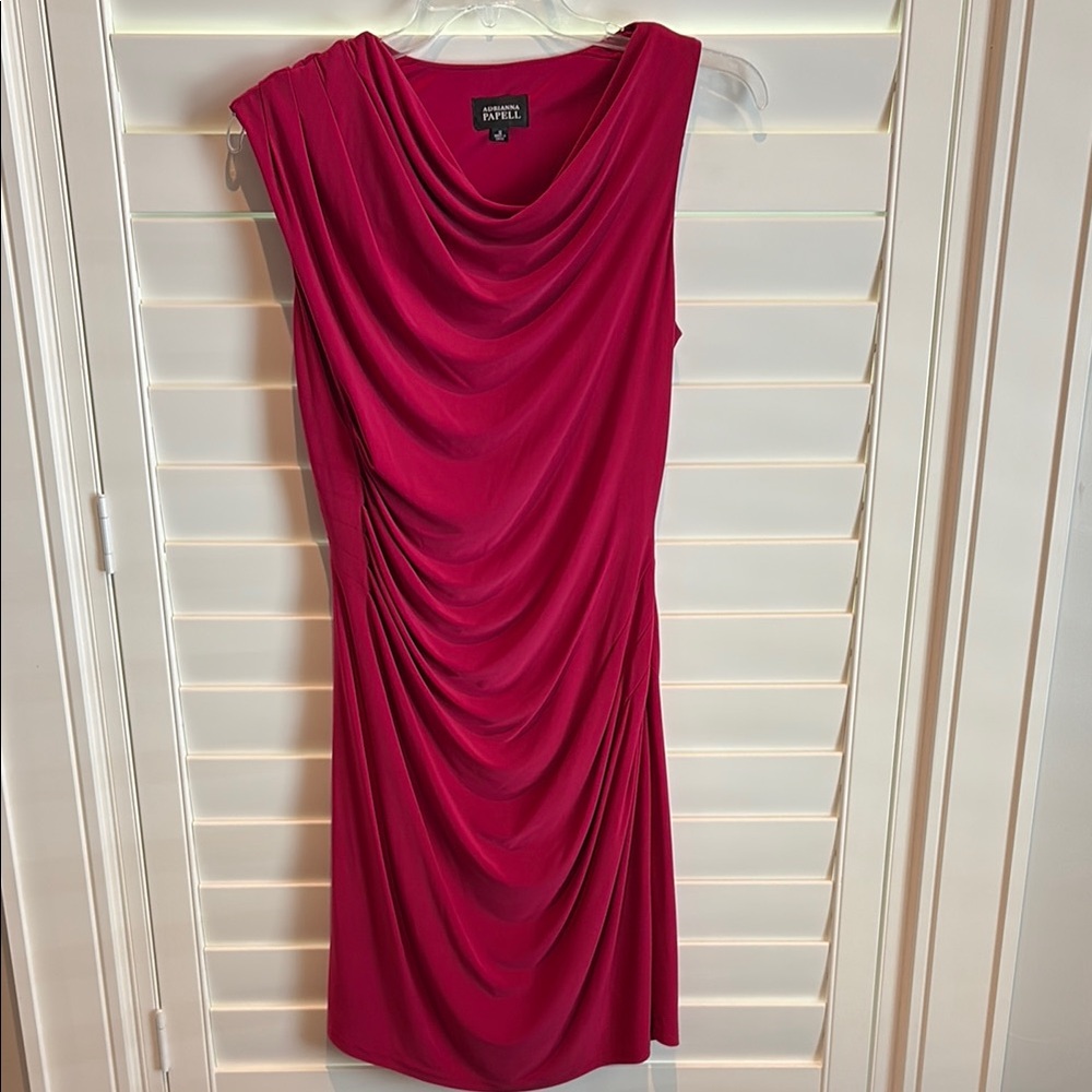 Magenta Draped Dress by Adrianna Papell